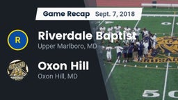 Recap: Riverdale Baptist  vs. Oxon Hill  2018