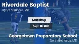 Matchup: Riverdale Baptist vs. Georgetown Preparatory School 2018