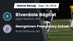 Recap: Riverdale Baptist  vs. Georgetown Preparatory School 2018