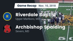 Recap: Riverdale Baptist  vs. Archbishop Spalding  2018