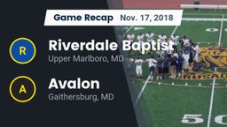 Recap: Riverdale Baptist  vs. Avalon  2018