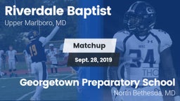 Matchup: Riverdale Baptist vs. Georgetown Preparatory School 2019