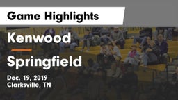 Kenwood  vs Springfield  Game Highlights - Dec. 19, 2019