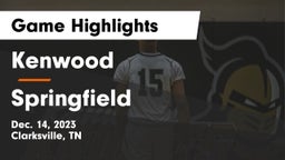 Kenwood  vs Springfield  Game Highlights - Dec. 14, 2023