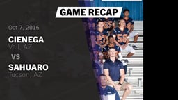 Recap: Cienega  vs. Sahuaro  2016