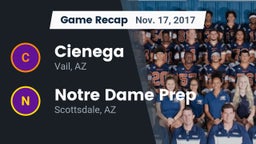 Recap: Cienega  vs. Notre Dame Prep  2017