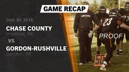 Recap: Chase County  vs. Gordon-Rushville  2016