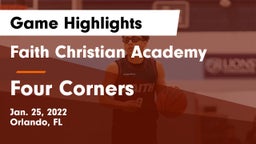 Faith Christian Academy vs Four Corners Game Highlights - Jan. 25, 2022