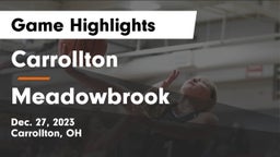 Carrollton  vs Meadowbrook  Game Highlights - Dec. 27, 2023