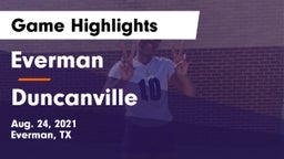 Everman  vs Duncanville Game Highlights - Aug. 24, 2021