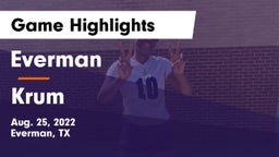 Everman  vs Krum  Game Highlights - Aug. 25, 2022