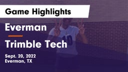 Everman  vs Trimble Tech Game Highlights - Sept. 20, 2022