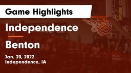 Independence  vs Benton Game Highlights - Jan. 20, 2022