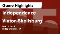 Independence  vs Vinton-Shellsburg  Game Highlights - Dec. 1, 2023