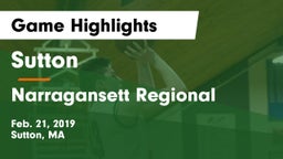 Sutton  vs Narragansett Regional  Game Highlights - Feb. 21, 2019