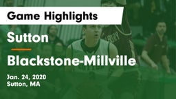 Sutton  vs Blackstone-Millville Game Highlights - Jan. 24, 2020