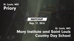 Matchup: Priory  vs. Mary Institute and Saint Louis Country Day School 2016