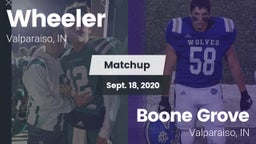 Matchup: Wheeler  vs. Boone Grove  2020