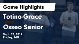 Totino-Grace  vs Osseo Senior  Game Highlights - Sept. 26, 2019