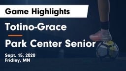 Totino-Grace  vs Park Center Senior  Game Highlights - Sept. 15, 2020