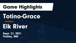 Totino-Grace  vs Elk River  Game Highlights - Sept. 21, 2021