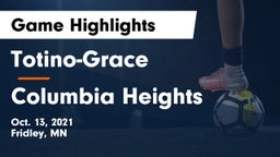 Totino-Grace  vs Columbia Heights  Game Highlights - Oct. 13, 2021