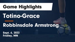 Totino-Grace  vs Robbinsdale Armstrong  Game Highlights - Sept. 6, 2022
