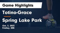 Totino-Grace  vs Spring Lake Park  Game Highlights - Oct. 2, 2023