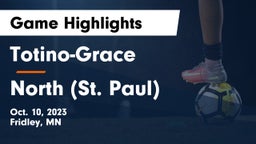 Totino-Grace  vs North (St. Paul)  Game Highlights - Oct. 10, 2023