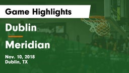 Dublin  vs Meridian Game Highlights - Nov. 10, 2018
