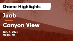 Juab  vs Canyon View  Game Highlights - Jan. 4, 2024