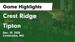 Crest Ridge  vs Tipton  Game Highlights - Dec. 29, 2020