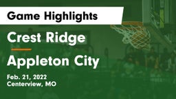Crest Ridge  vs Appleton City Game Highlights - Feb. 21, 2022