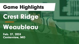 Crest Ridge  vs Weaubleau  Game Highlights - Feb. 27, 2024