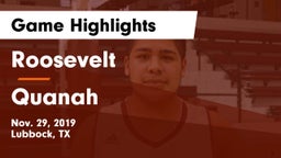 Roosevelt  vs Quanah  Game Highlights - Nov. 29, 2019