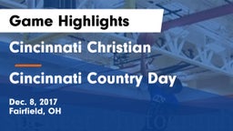 Cincinnati Christian  vs Cincinnati Country Day  Game Highlights - Dec. 8, 2017