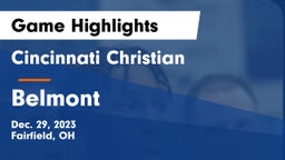Cincinnati Christian  vs Belmont  Game Highlights - Dec. 29, 2023