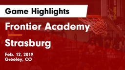 Frontier Academy  vs Strasburg Game Highlights - Feb. 12, 2019