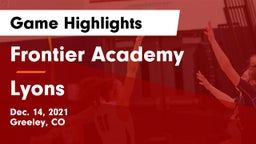 Frontier Academy  vs Lyons  Game Highlights - Dec. 14, 2021