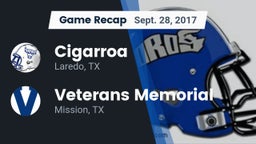 Recap: Cigarroa  vs. Veterans Memorial  2017