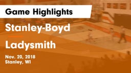 Stanley-Boyd  vs Ladysmith  Game Highlights - Nov. 20, 2018