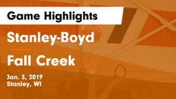 Stanley-Boyd  vs Fall Creek  Game Highlights - Jan. 3, 2019