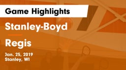 Stanley-Boyd  vs Regis  Game Highlights - Jan. 25, 2019