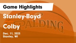 Stanley-Boyd  vs Colby  Game Highlights - Dec. 11, 2023