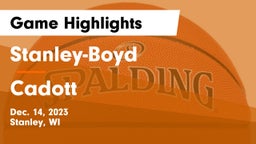 Stanley-Boyd  vs Cadott  Game Highlights - Dec. 14, 2023