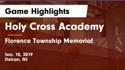 Holy Cross Academy vs Florence Township Memorial  Game Highlights - Jan. 10, 2019