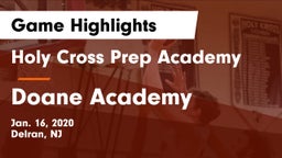 Holy Cross Prep Academy vs Doane Academy  Game Highlights - Jan. 16, 2020