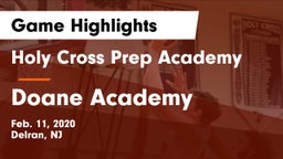 Holy Cross Prep Academy vs Doane Academy  Game Highlights - Feb. 11, 2020