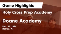 Holy Cross Prep Academy vs Doane Academy  Game Highlights - Feb. 23, 2024