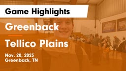 Greenback  vs Tellico Plains  Game Highlights - Nov. 20, 2023